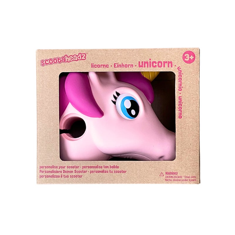 Scootaheadz - Unicorn for Scooter - Micro Kickboard Accessories - Unicorn Head for Children and Toddler Ages 3 and Up - Gift for Girls - Tool Free Installation - Pink Scooter Buddy - Image 3